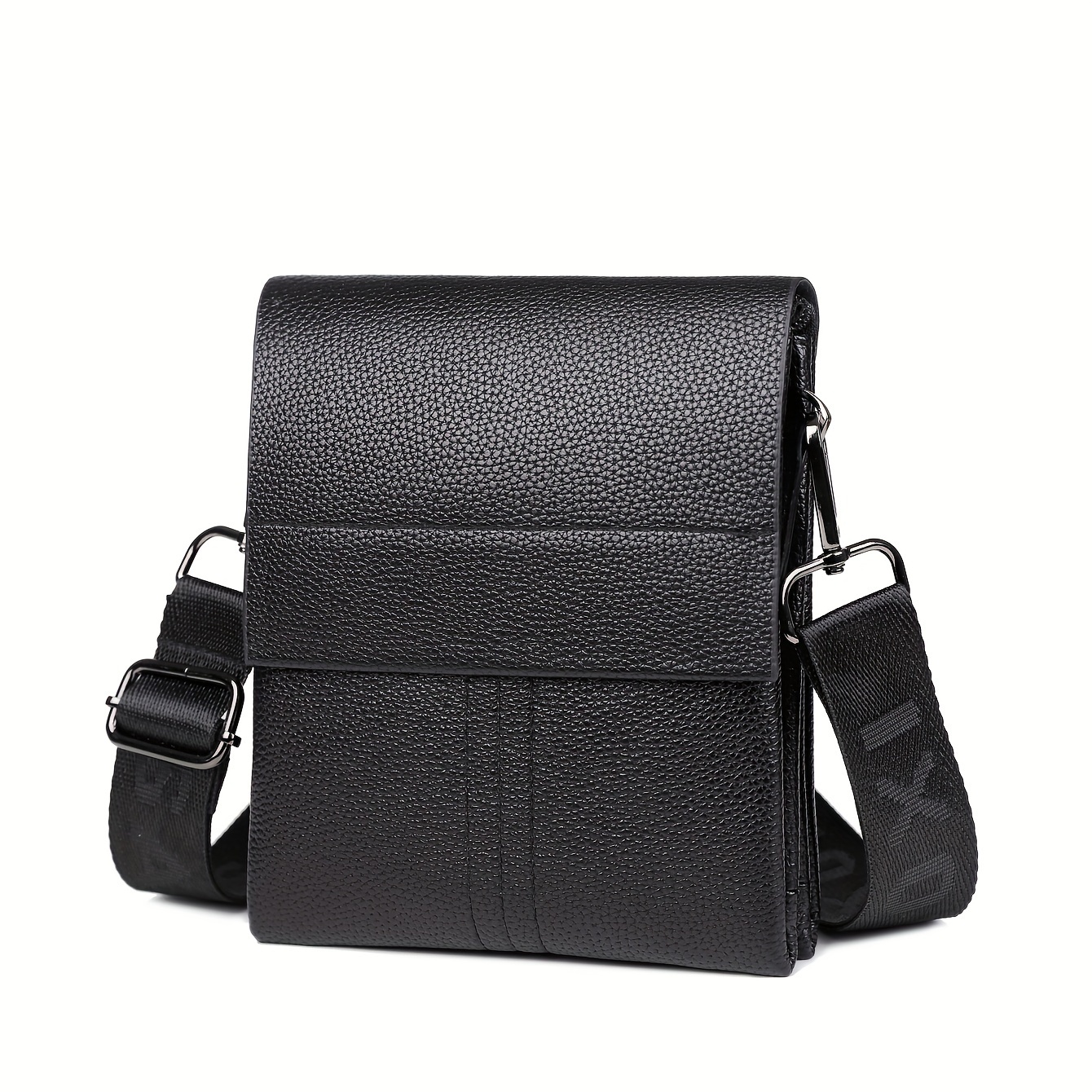 

Men's Business Sling Square Bag With Detachable Shoulder Strap, Multi-layer Causal Satchel Bag For Vacation & Outdoors Activities & Daily Commute, Phone Cards Key Purse Bag