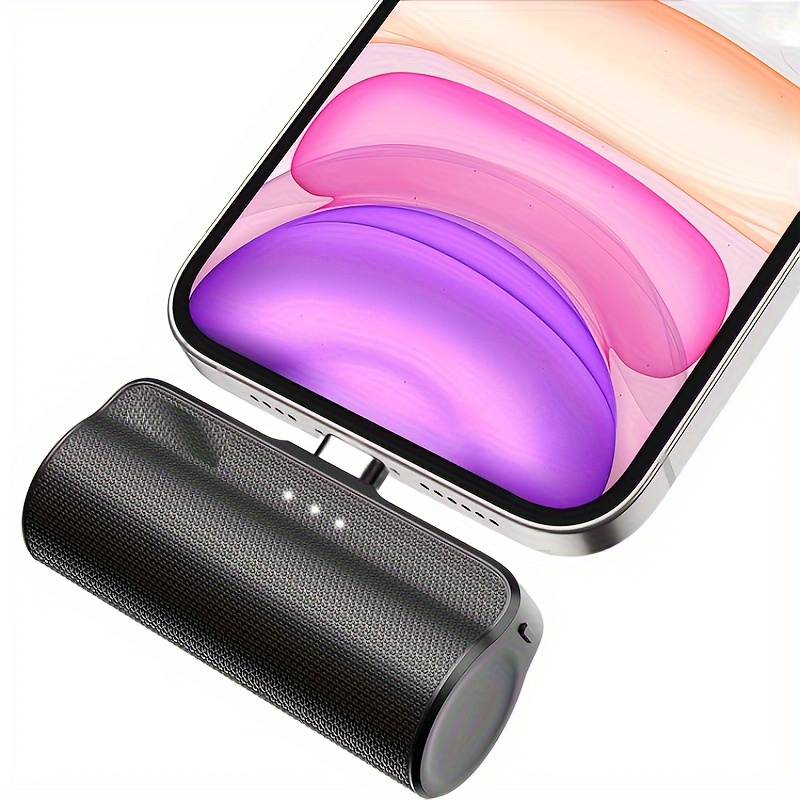

Small Portable Charger 3350mah Ultra-compact Power Bank Cute Battery Pack Compatible With Iphone 14/14 Pro Max/13/13 Pro Max/12/12 Pro Max/11 Pro/xs Max/xr/x/8/7/6/plus And Black
