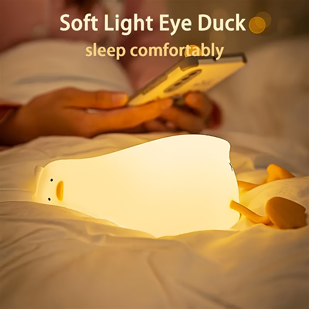 duck bedroom cartoon creative silicone   bedside light sleep night light Product details 0