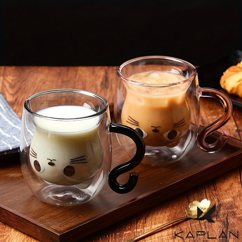 

1pc , High-temperature Resistant, Cute Milk And Water Glass Cup, Creative Gift, Multi-use For Home And Breakfast