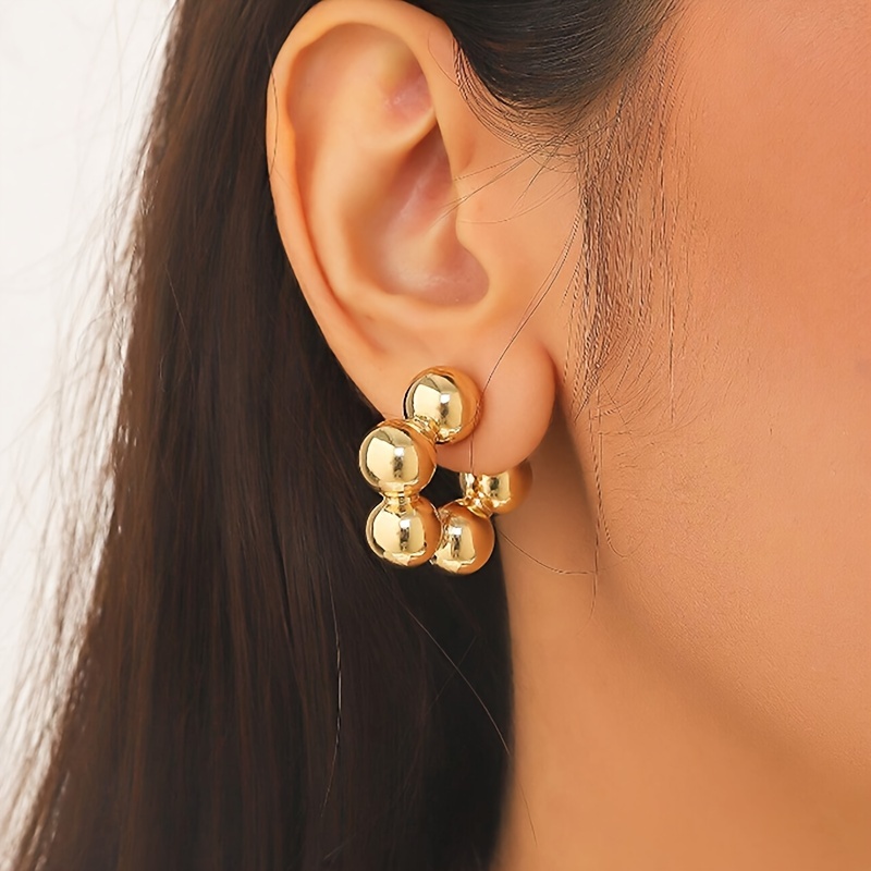 

Hot-selling - Ball-shaped Ear Rings, European And , Versatile,, High-end, Internet Temperament, Ear , Earrings For Women