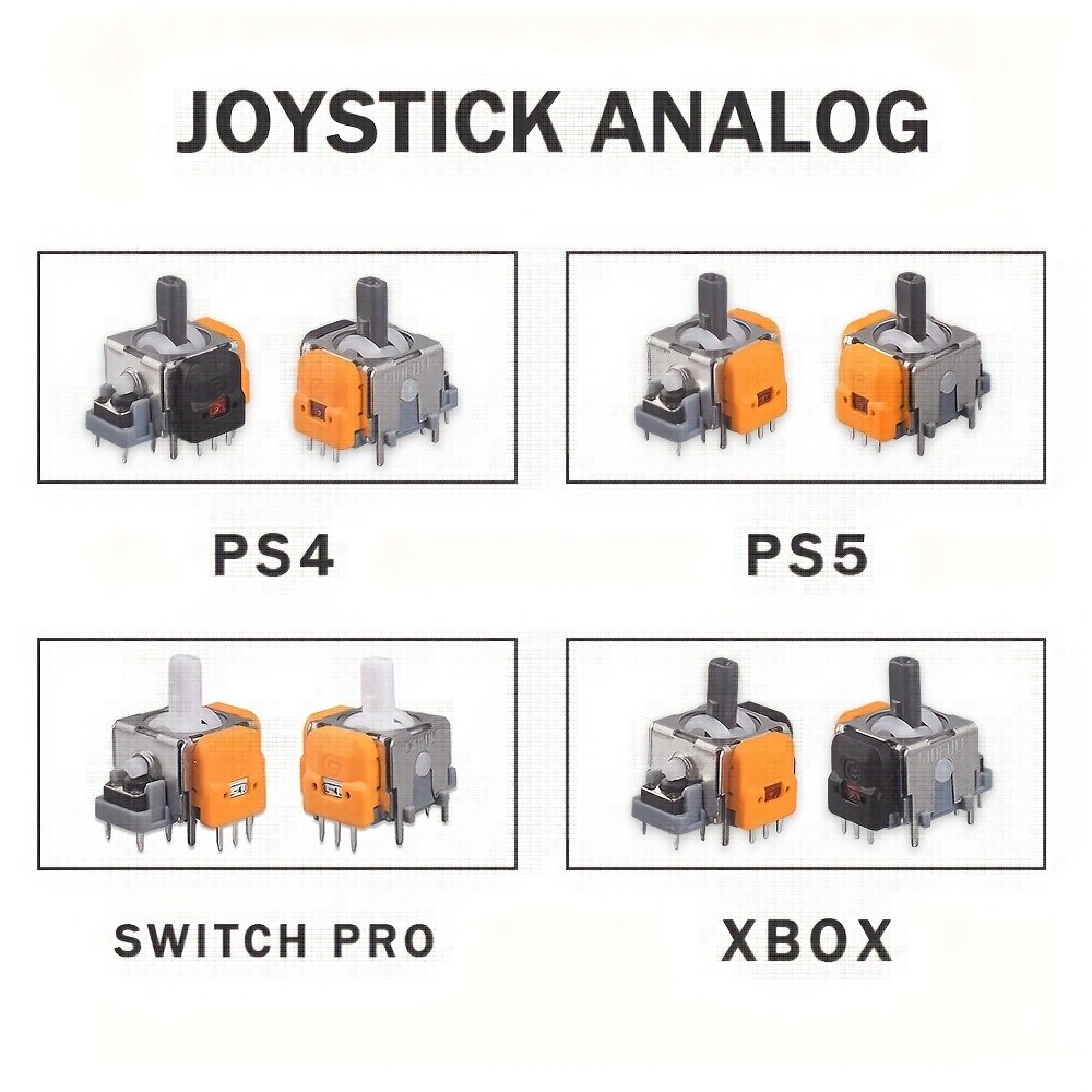 

Joystick Premium Hall pour PS5, PS4, & Switch Pro - Matériau ABS , Pas de Batterie Requise