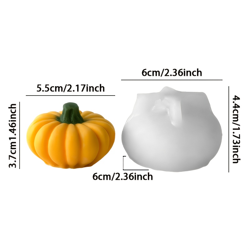 TEMU Reusable Resistant 3d Mini Pumpkin Mold - Suitable For Resin, Wax, Epoxy, Cement Crafts | Easy Demolding Demulding | Irregular Shape For Diy