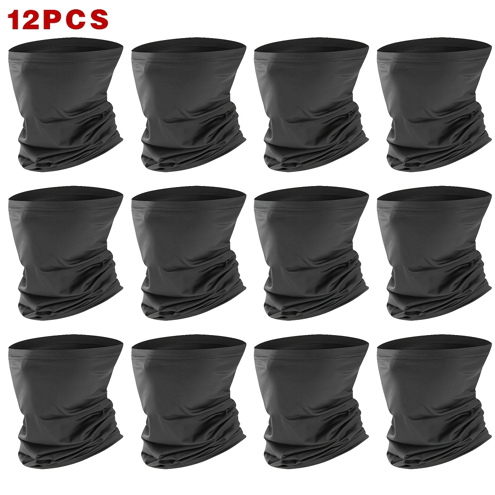 TEMU Black Polyester Quick-dry Fabric Motorcycle Mask