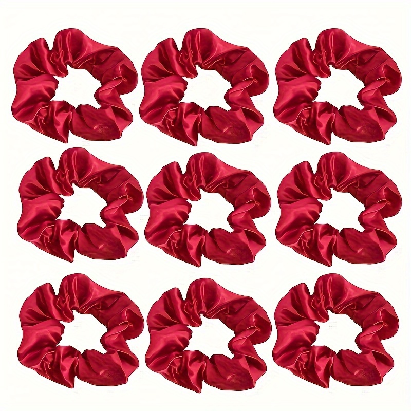 

Elegant 9pcs Scrunchie Set - High Elasticity, Versatile Hair Ties For Women & Girls | Perfect For Halter Dresses & Rompers