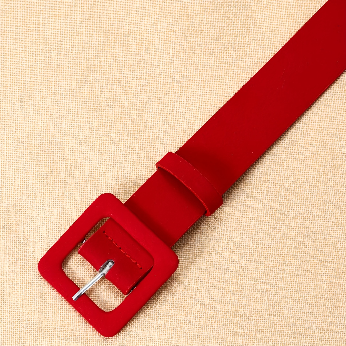 Image of 1pc Red Velvet Versatile Ins-style Suit Decorative Coat Korean Style Sweater Dress Waist-cinching Wide Belt