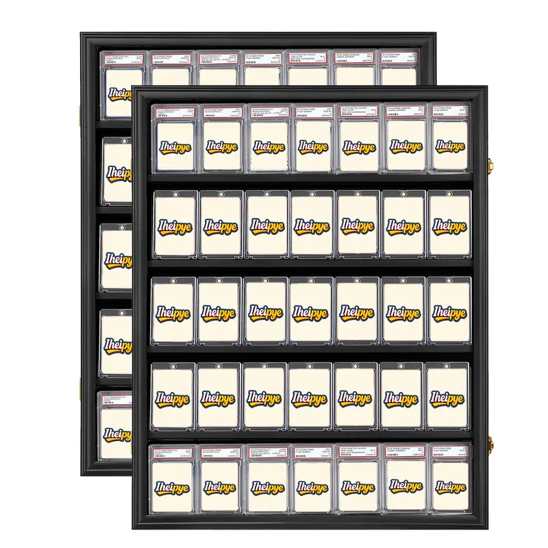 baseball card wall display case Memorabilia Cases,Graded Sports Display - 10 Card Display Case basketball cards 35 Baseball Card Display Case