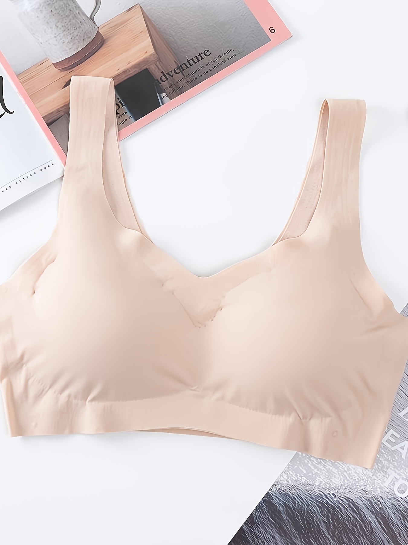 6 pack large size seamless underwear without steel ring beautiful back sports breathable anti sagging sleeping vest style gathered womens bra suitable for leisure and   Product details 7