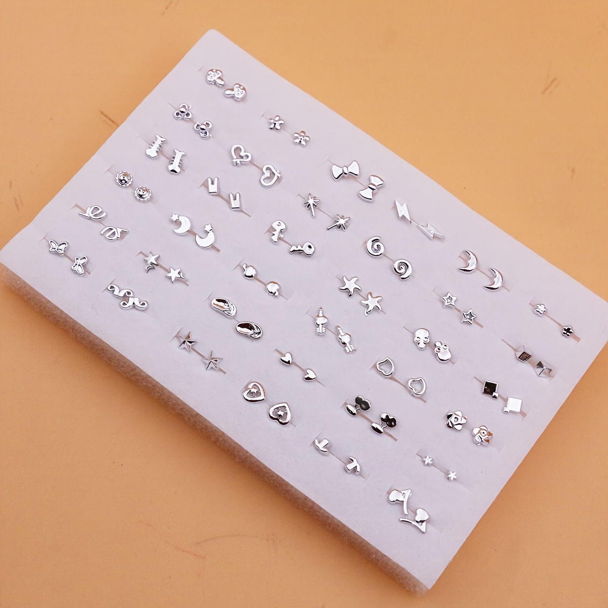 36pairs/set Random Designs Mixed Small Mini Plastic Ear Studs