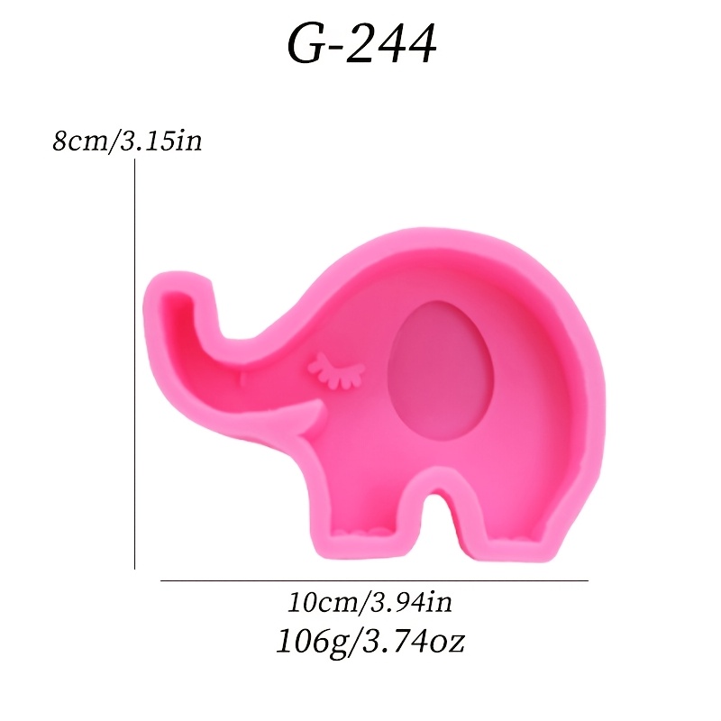 TEMU 1 pz, Stampo in silicone per candela a forma di elefante