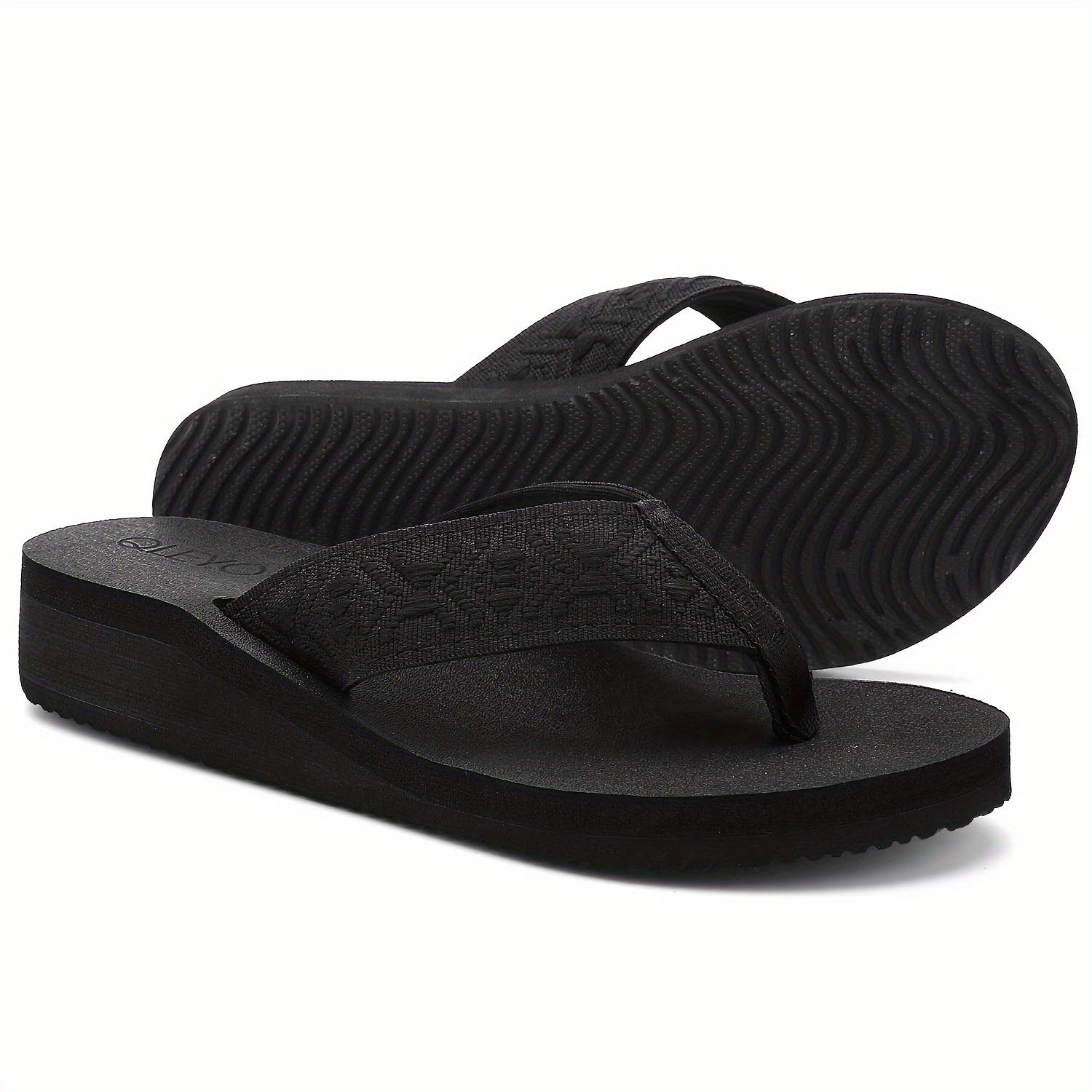 

Women's Arch Support Flip Flops, Lightweight Slip On Wedge Slide Shoes, Casual Indoor Outdoor Beach Slide Sandals
