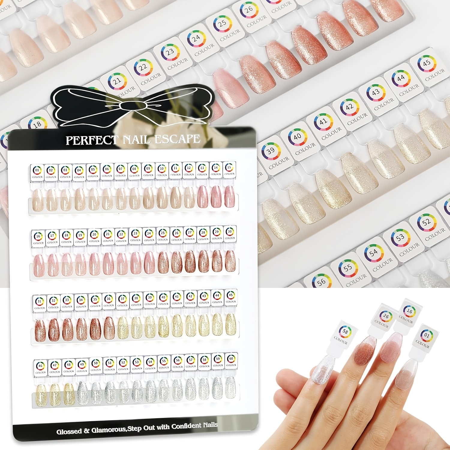 nail color chart sold on Temu Canada
