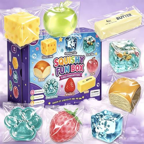 item picture 1 2 3pcs squeeze toy gift pack s soft texture slow rebound material ideal for birthday gifts classroom prizes party favors gifts for kids party gift bags random color