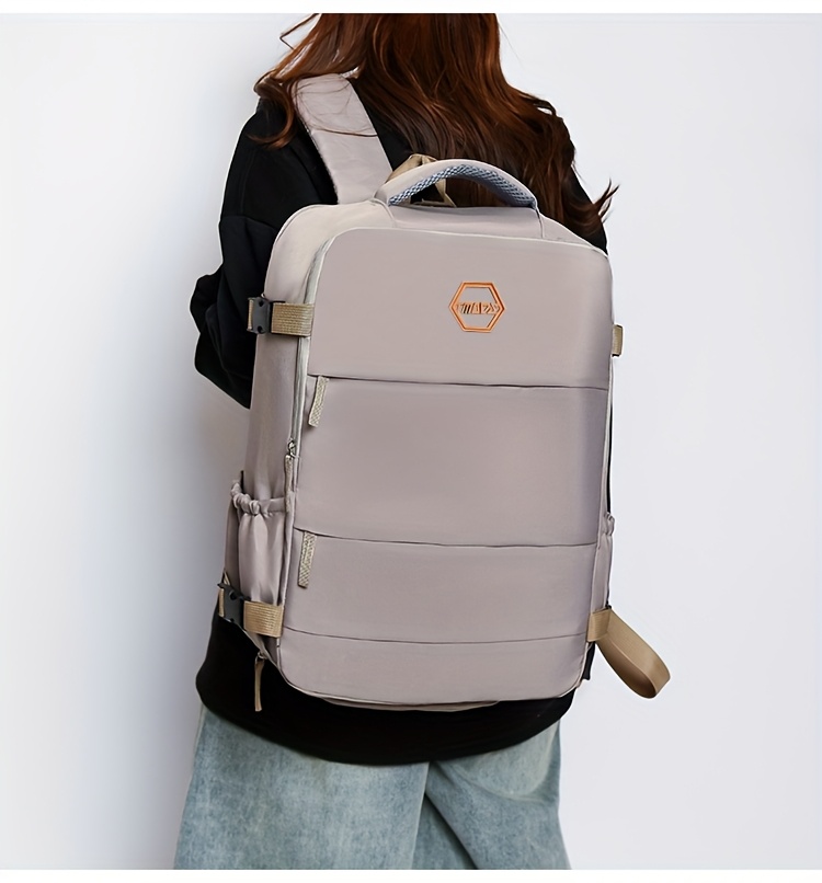 Bolso de viaje ligero, mochila convertible de gran capacidad con compartimento para zapatos, bolso antirrobo para hombres y mujeres, estilo deportivo, material Oxford, apertura de 180°, equipaje multifuncional para viajes cortos