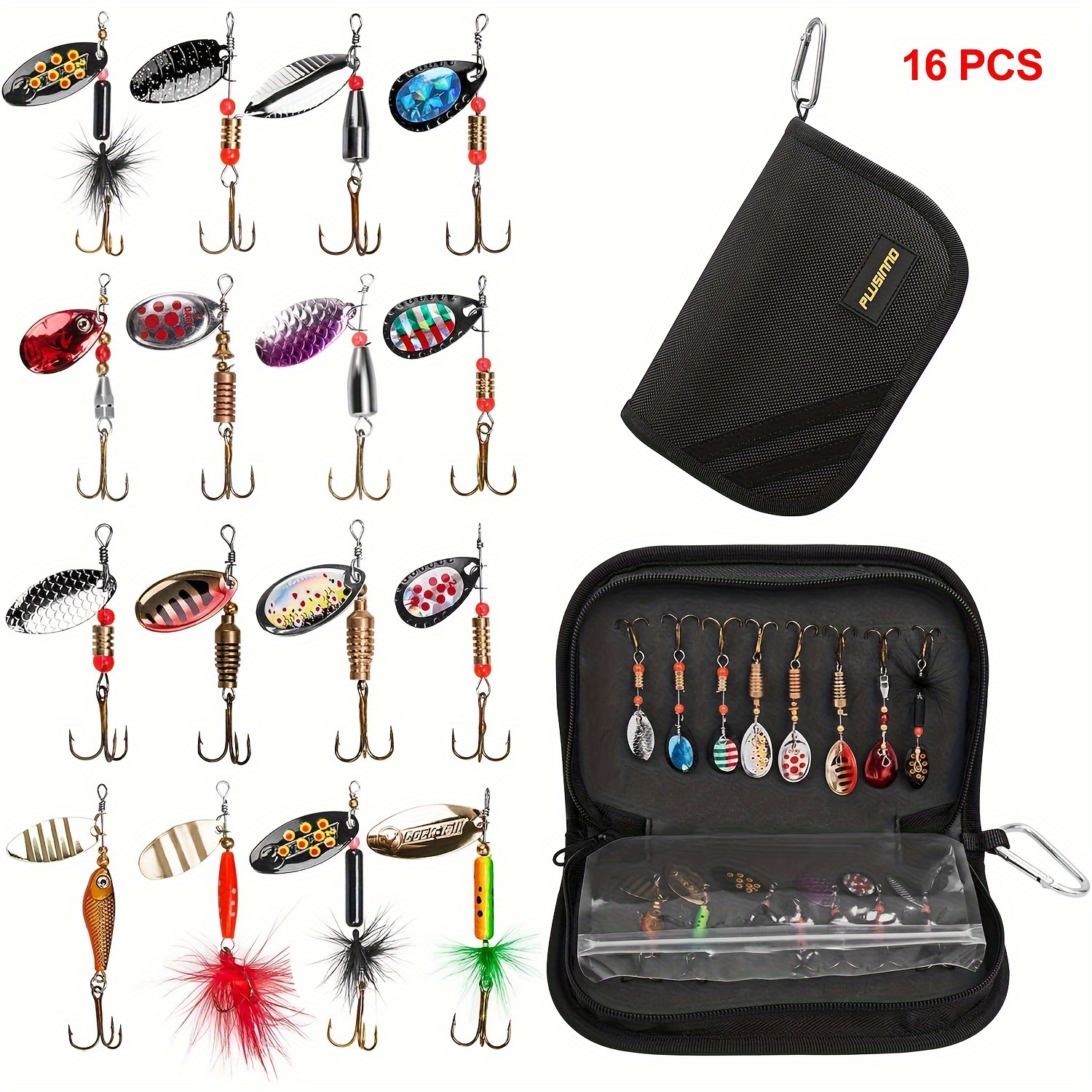 Spinner Lures Portable Storage Bag Fishing Lures Bass Lures - Temu