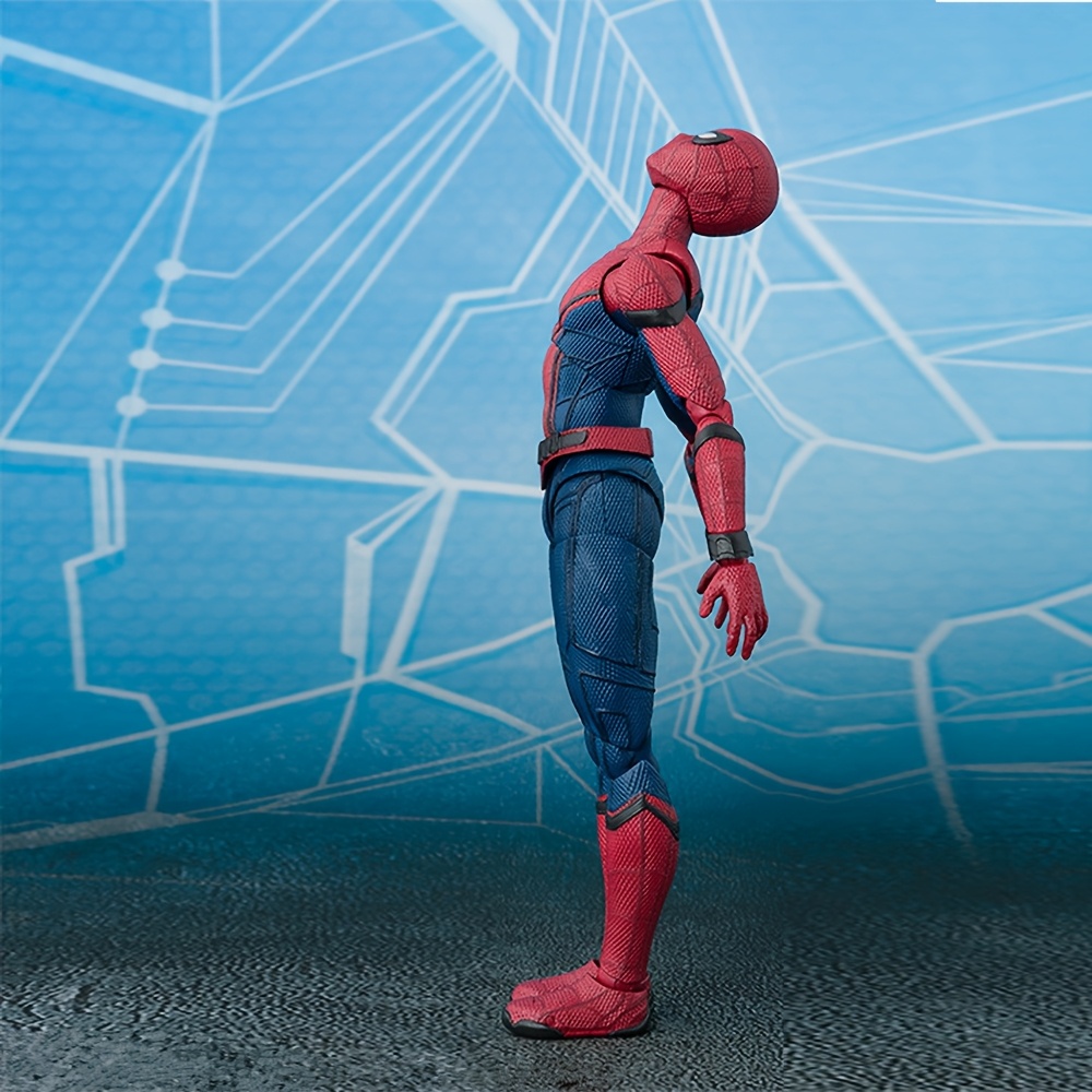 MARVEL Spider-Man Collectible PVC Statue With Backpack - Highly Poseable Action Figure - Desk Decor, Gift For Birthdays, Superhero Decorations, Party Decorations, Detailed Sculpt, Pop Culture Lovers