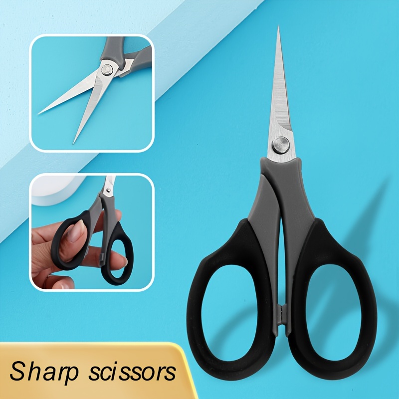 

Stainless Steel Sharp Scissors For Adults - Precision Pointed Tip, Durable Office And Craft Scissors For Diy Projects, Sewing And Paper Cutting - 18+ Years