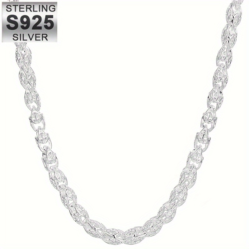 

925 Sterling Silver Bamboo Chain Necklace - Hypoallergenic, Nickel-free Fashion Jewelry For Men And Women - For Any