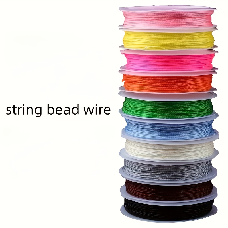 

10 Rolls Nylon Cord Set - Chinese Knotting Thread For Making, Inelastic Beading Cords For Bracelets, Necklaces, Anklets - Mixed Colors