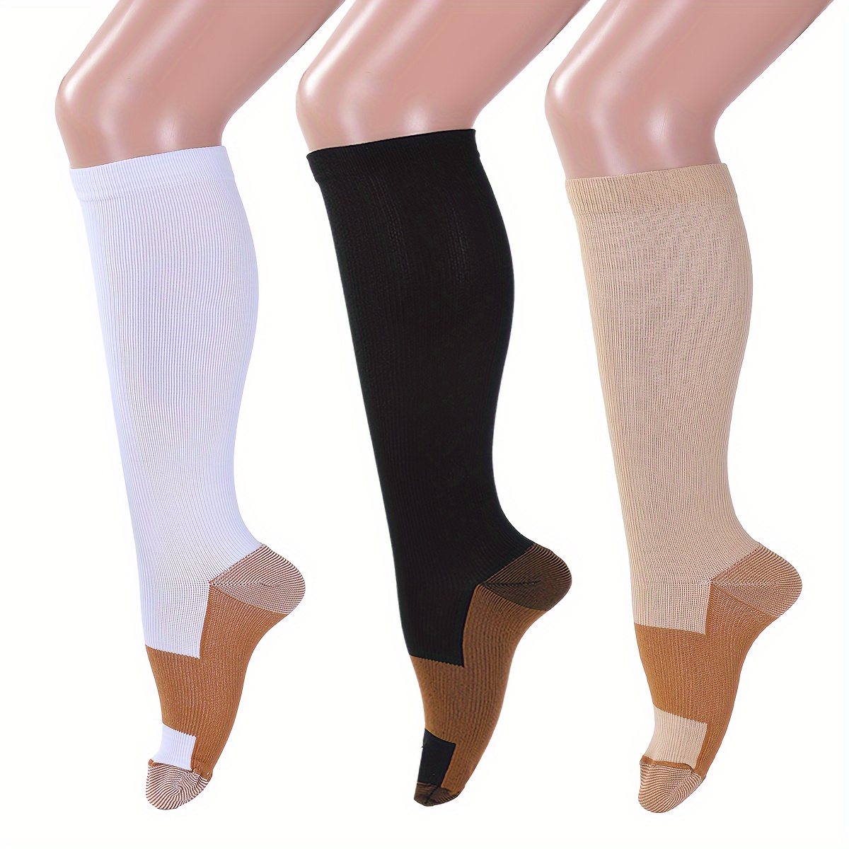Copper Fit Energy Compression Socks Compression Knee High Socks (L/XL,  Black), black, Large-X-Large