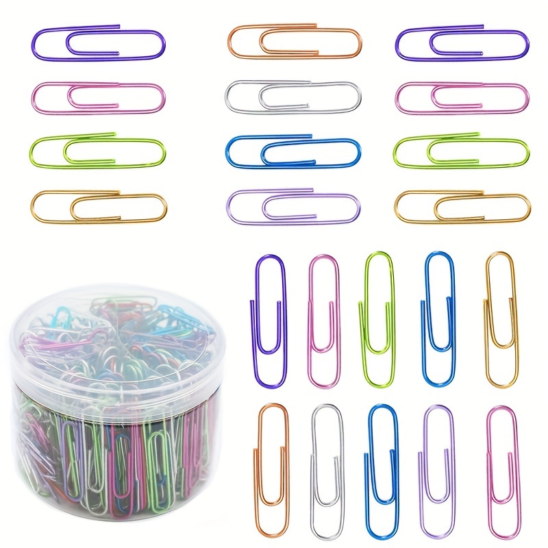Paper Clips, 240pcs Medium Size Colored Paper Clip, PaperClips Assorted  Colors, Paper Clips for Paperwork Office School and Personal Use