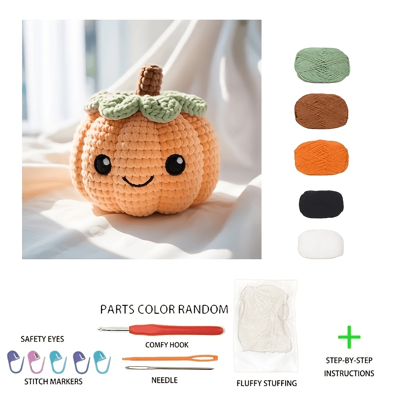 TEMU 1 sac en crochet motif citrouille , crochet créatif, idéal pour les passionnés de crochet, décoration de bureau/sac /, cadeau émouvant pour ou