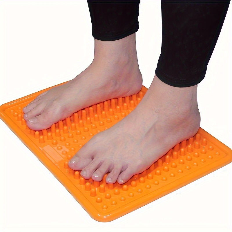Orange Pvc Foot Massage Mat Plantar Fasciitis Relief Temu