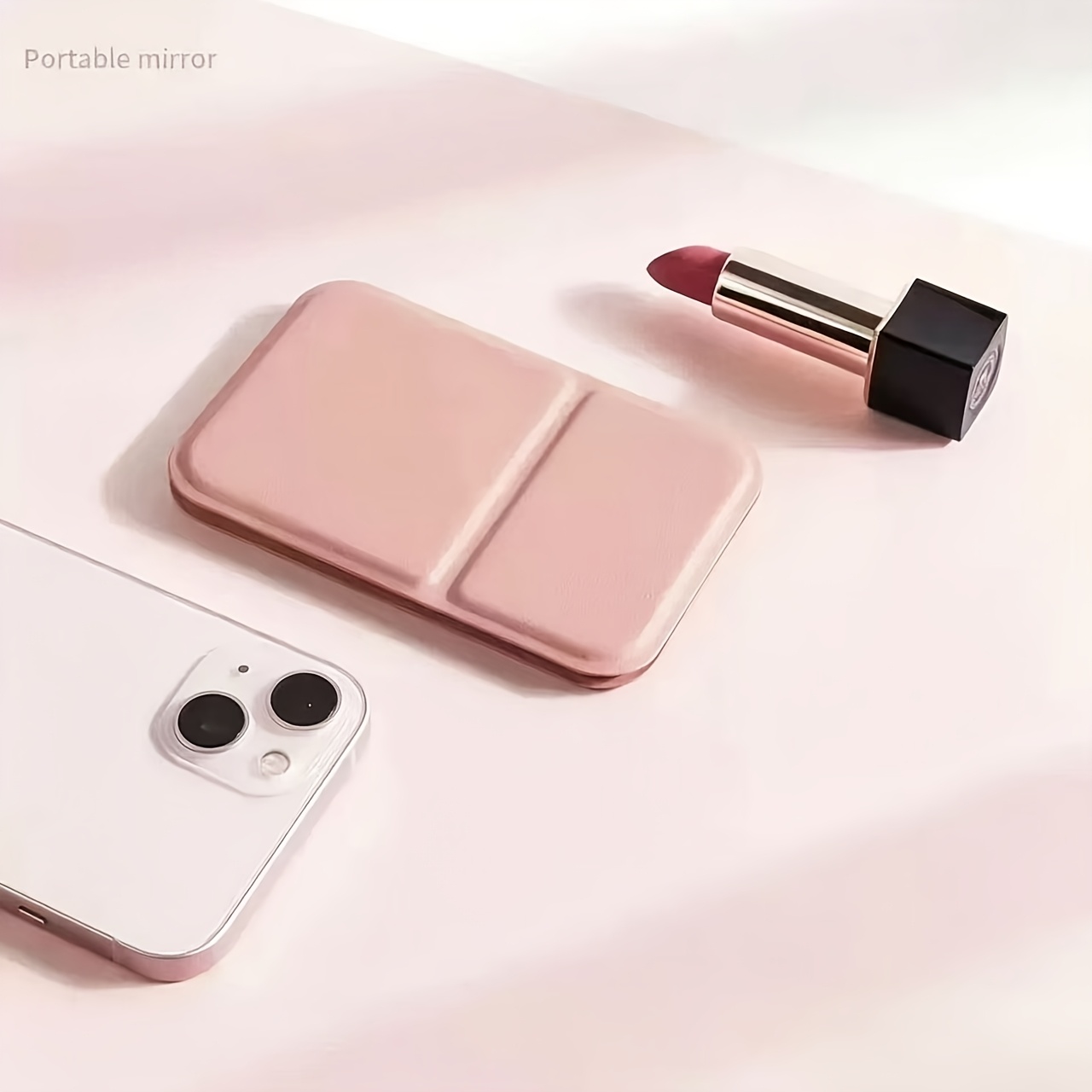 3pcs Portable Folding Compact Mirror Set, Macaron Casing