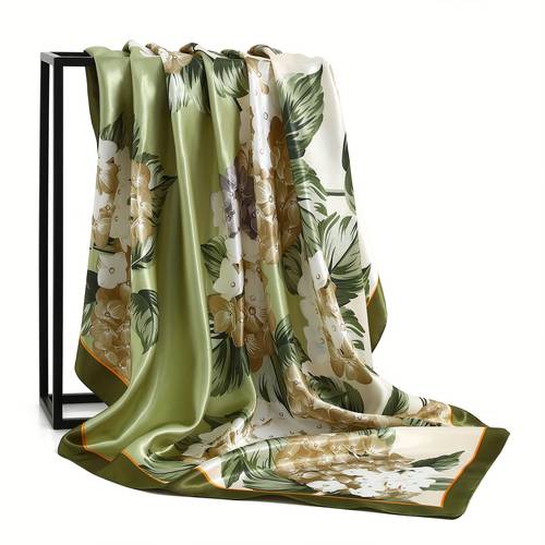 neues, großes 90*90 cm taschentuch, luxuriöser, warmer, quadratischer schal im luxuriösen stil, modischer 35,4-zoll-kopftuch, trendiger bedruckter kopftuch, damen-schal für klimatisierte räume, leichter schal für alle jahreszeiten und quadratischer outdoor-schal.