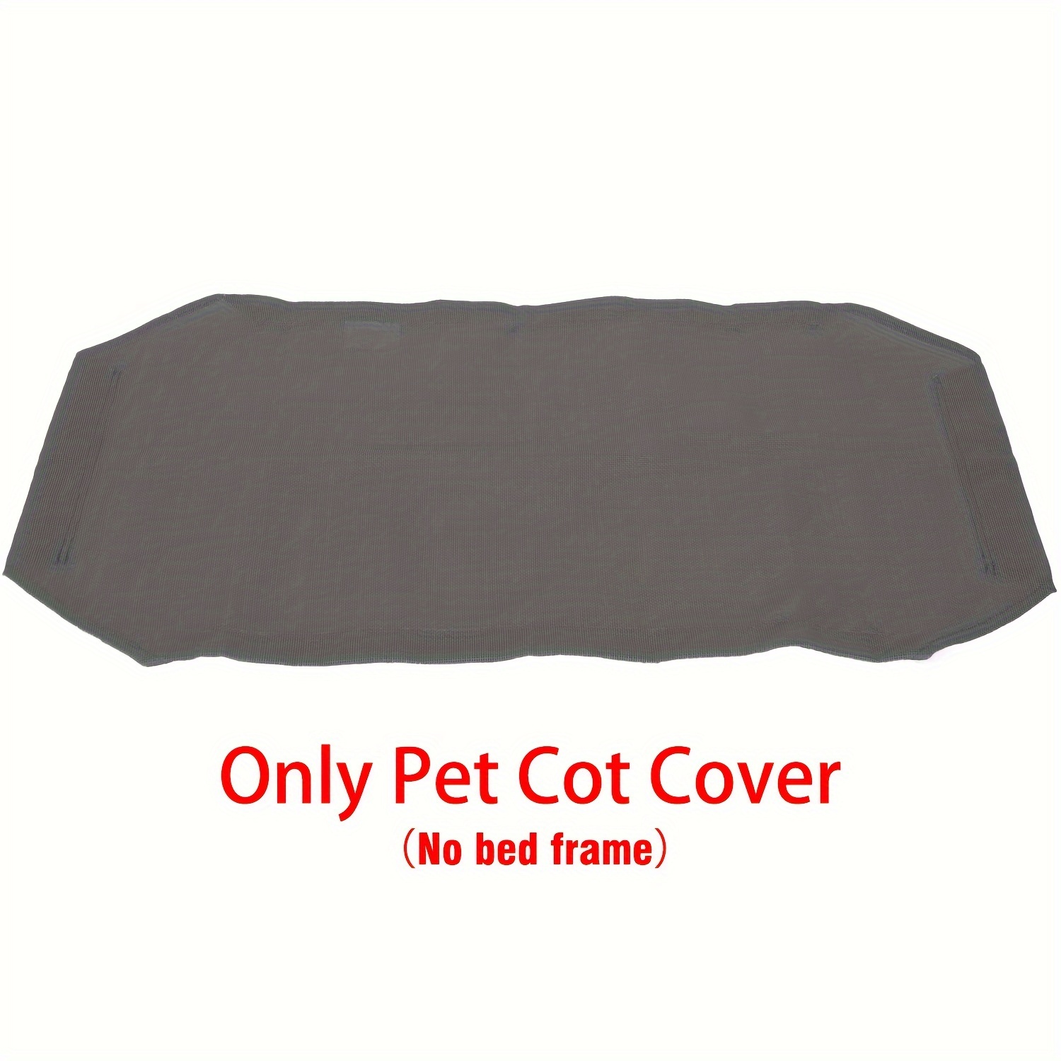 

Waterproof & Washable Elevated Dog Bed Replacement Net - Portable, Durable Pvc Mesh Cover For All Breeds, Outdoor Use - Gray, Sizes 42"x30", 32"x25", 22"x17" (frame Not Included)