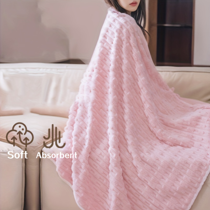 TEMU 1pc Ultra--dry Bath Towel, Skin-friendly Absorbent Thick Wrap, Polyester 85% Polyamide 15% Blend, No Fragrance, Adult Size