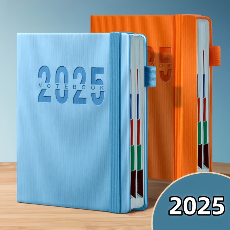 

2025 Agenda de planification, 400 pages épaissies, auto-, adulte, de temps, anglais, management, journal, manuel d'efficacité de bureau, jours, plan mensuel, cahier, peut utilisé cadeau