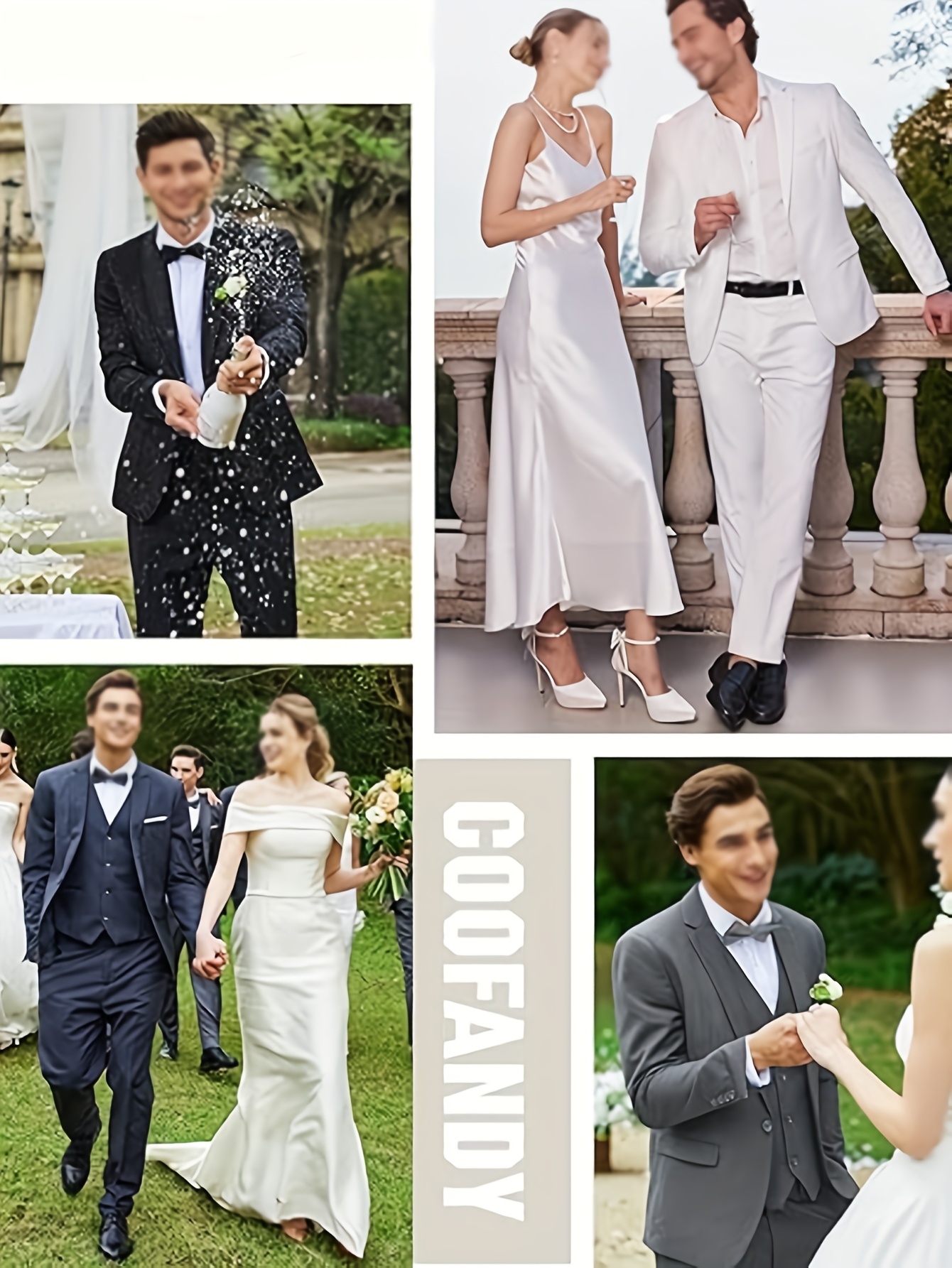 Ensemble Costume d'Affaires Léger Slim Fit pour Hommes de Boutique, Veste de Mariage + Gilet + Pantalon 3pcs