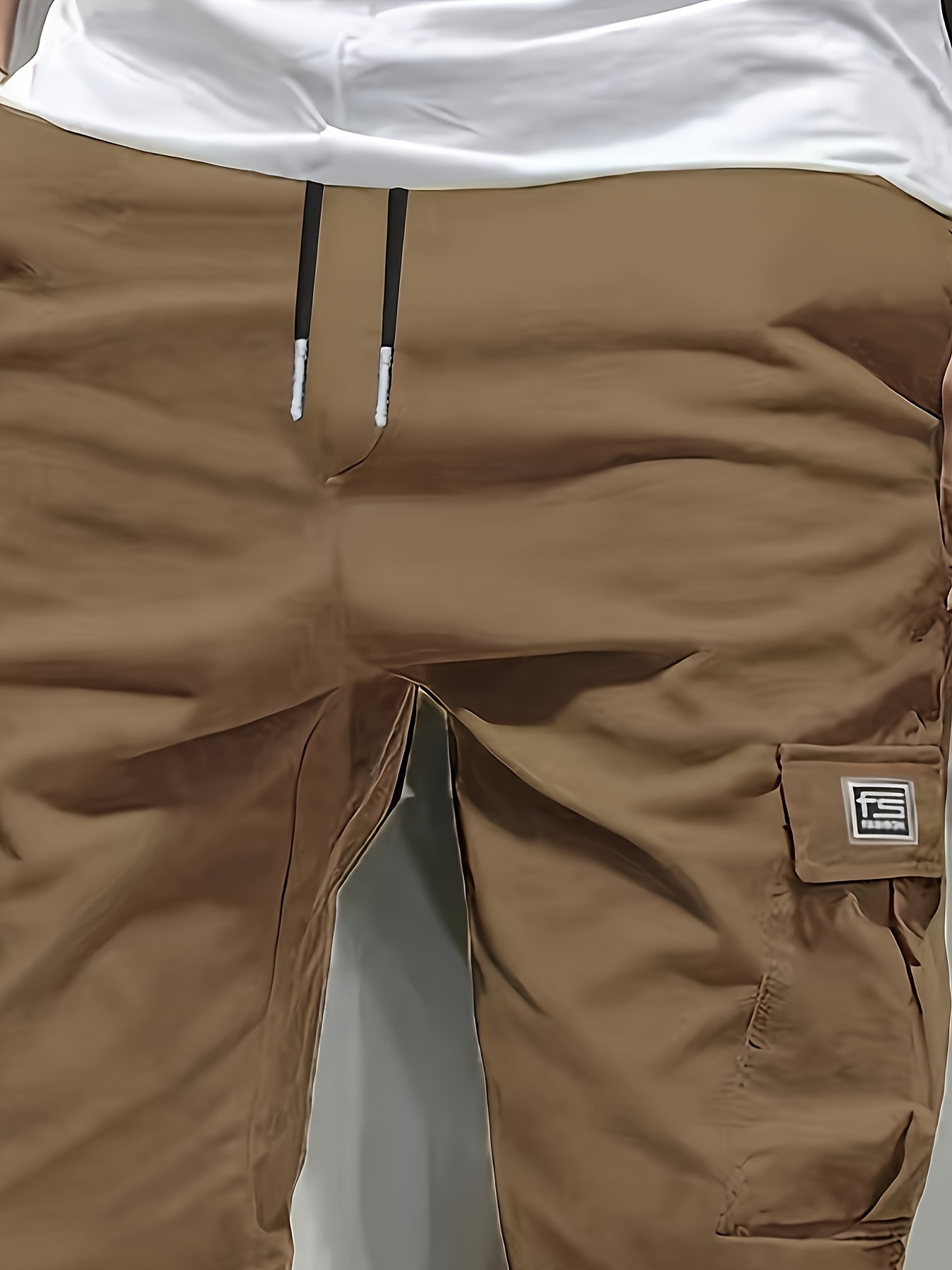 Men's Solid Cargo Shorts For Summer Outdoor Sports