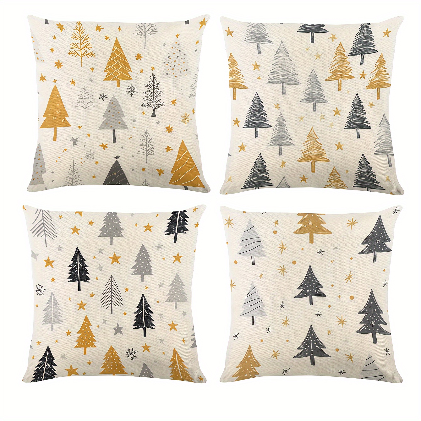 

4pcs Christmas Theme Pillowcases, Christmas Decoration , Christmas Theme , Decorations, Christmas Decorations (excluding )