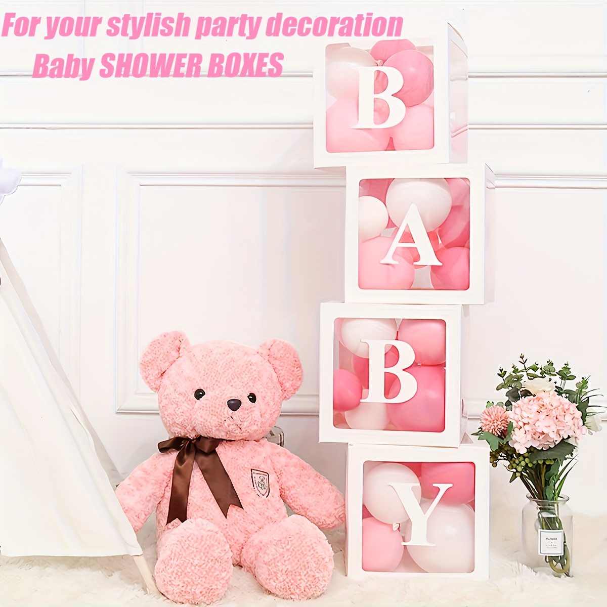 Hot stuff for baby shower Deals Set of 4 Baby Shower Boxes Alphabet Boxes Baby  Shower, image size:1200x1200