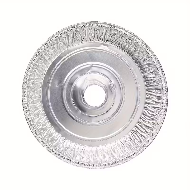 10 قطع من صواني خبز الكعك الدائرية المصنوعة من رقائق الألومنيوم للاستعمال مرة واحدة - علبة أنبوبية شديدة التحمل لكعكة الفاكهة وكعكة الشيفون - صواني عرض تزيينية لعيد الميلاد والهالوين وعيد الفصح والحانوكا وعيد الشكر - أدوات خبز آمنة للاتصال بالطعام تفاصيل المنتج 0