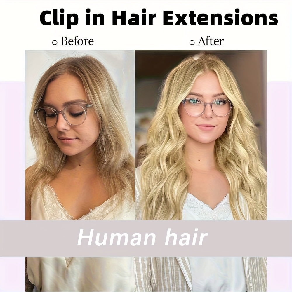 real human hair clip in extensions straight style brazilian  display picture 3