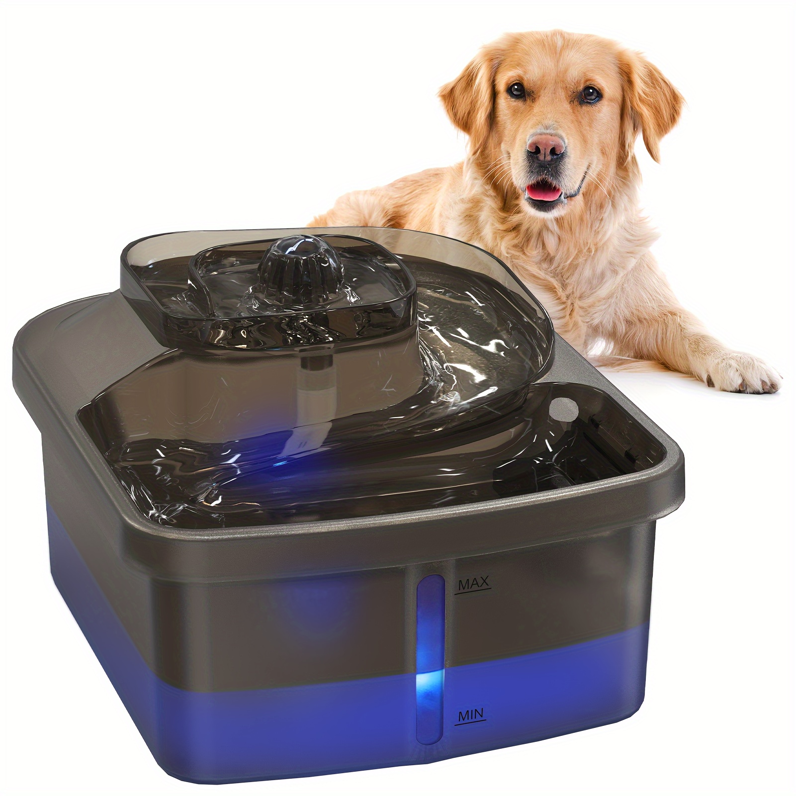 

Dog Water , 2.1gallon/8l Extra Large Water Fountain For Dogs, Wide Drinking Surface Automatic Dog Water Dispenser Easy Clean, Bpa Free With Smart Led Pump Replacement Filter Fountain