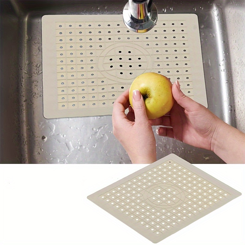 

2 Pieces Kitchen Sink Drain Mat - Rubber Material, 10" X 12" Size, Protects Your Kitchen Sink