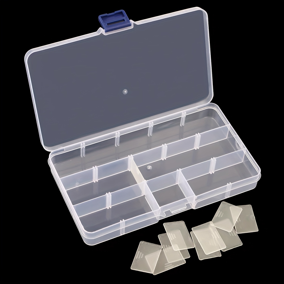 13pcs Storage Set 4 Clear Organizer Boxes 15 Grids