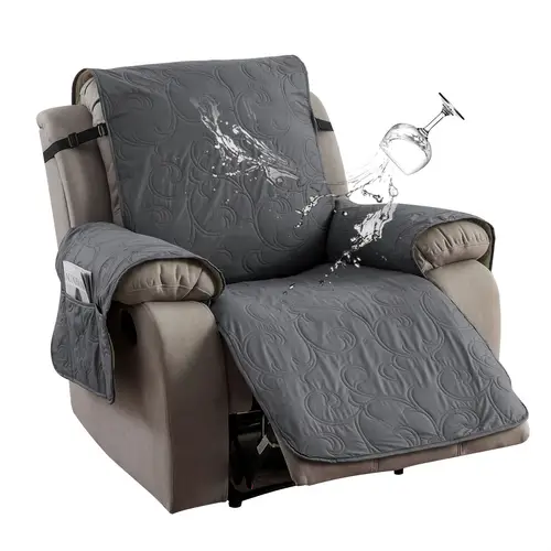 1pc 100 recliner chair cover sofa cover non slip recliner covers with pocket washable winter insulation furniture protector for pets for dining room office decor