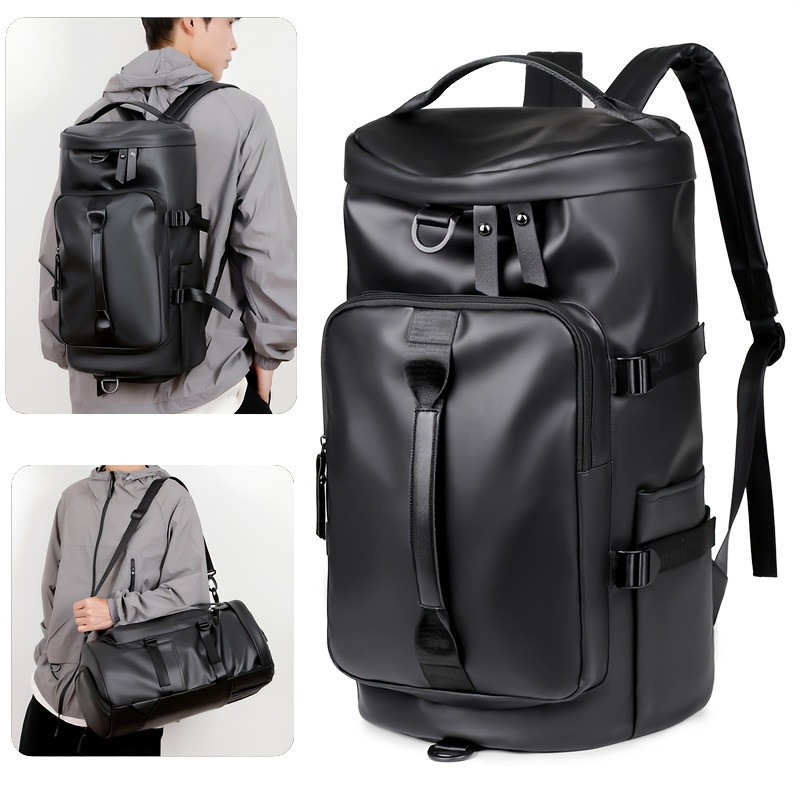 Large Capacity Men'S Backpack, Sports Travel Bag, Gym Tote, Hiking And Trekking Backpack, Cylindrical Shoulder Crossbody Bag