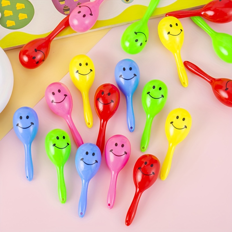 

18pcs Smiling Mini Sand Hammers: Colorful Party Props, Perfect For Christmas, , Hanukkah, Thanksgiving, And More - No Batteries Required