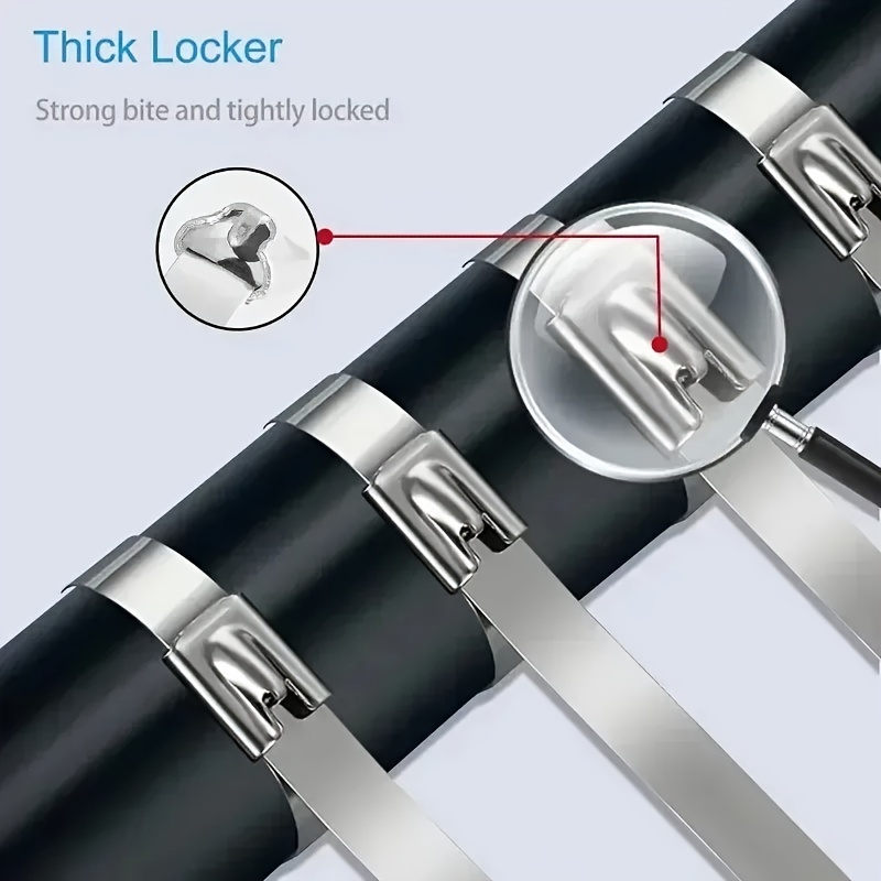self locking 304 stainless steel cable tie 4 6mm wide for fixing equipment on ships made of white steel with golden anti     resistant to high temperatures Product details 2