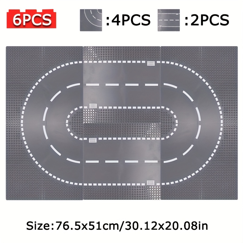 Image of 3 Options , 6pcs Per Set Of Street , Featuring , Traffic , Figures, And Building Toy Additions, Perfect For Birthday Gifts, Christmas Presents, And New Year Surprises