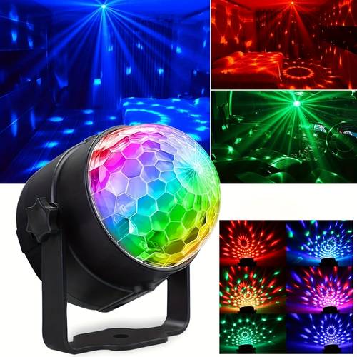 usb powered sound control synchronization multi scene multi directional hd prism rgb disco ball light sound control light disco k song party wedding bar atmosphere essential