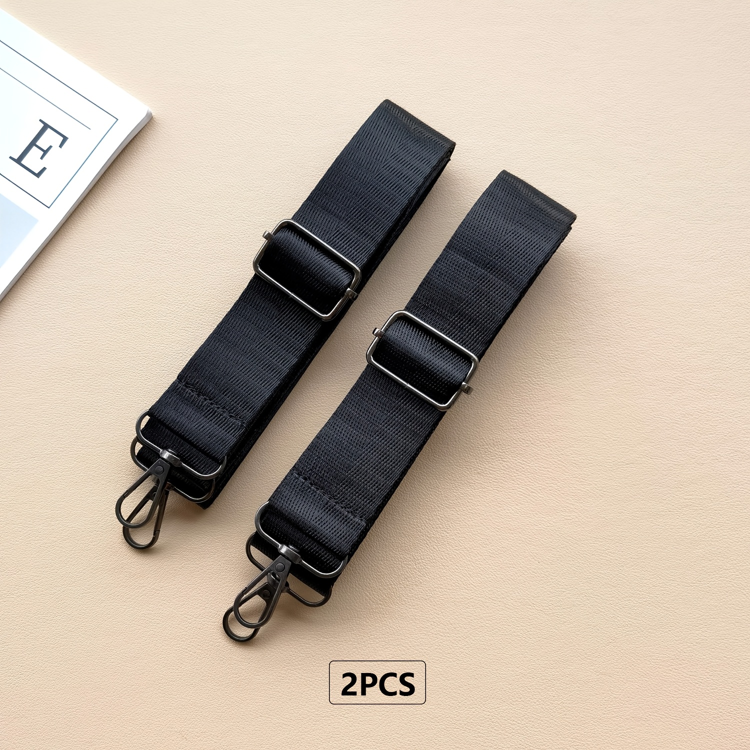TEMU Women's Crossbody Bag Strap, 3.2cm Width, 2pcs Shoulder Straps, Fashionable Replacement Wide Shoulder Straps, Lightweight Shoulder Straps,