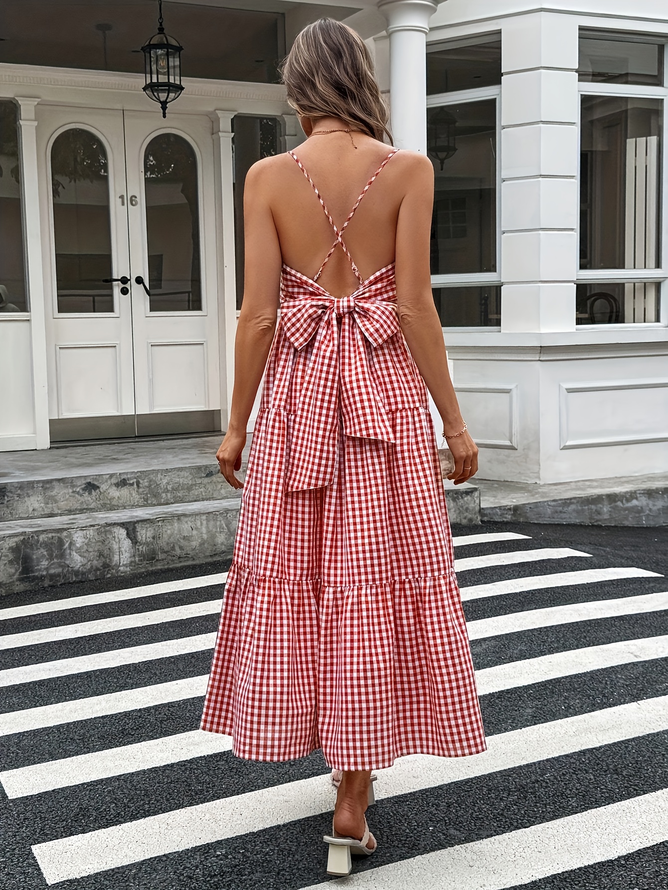 checkered dress for women -