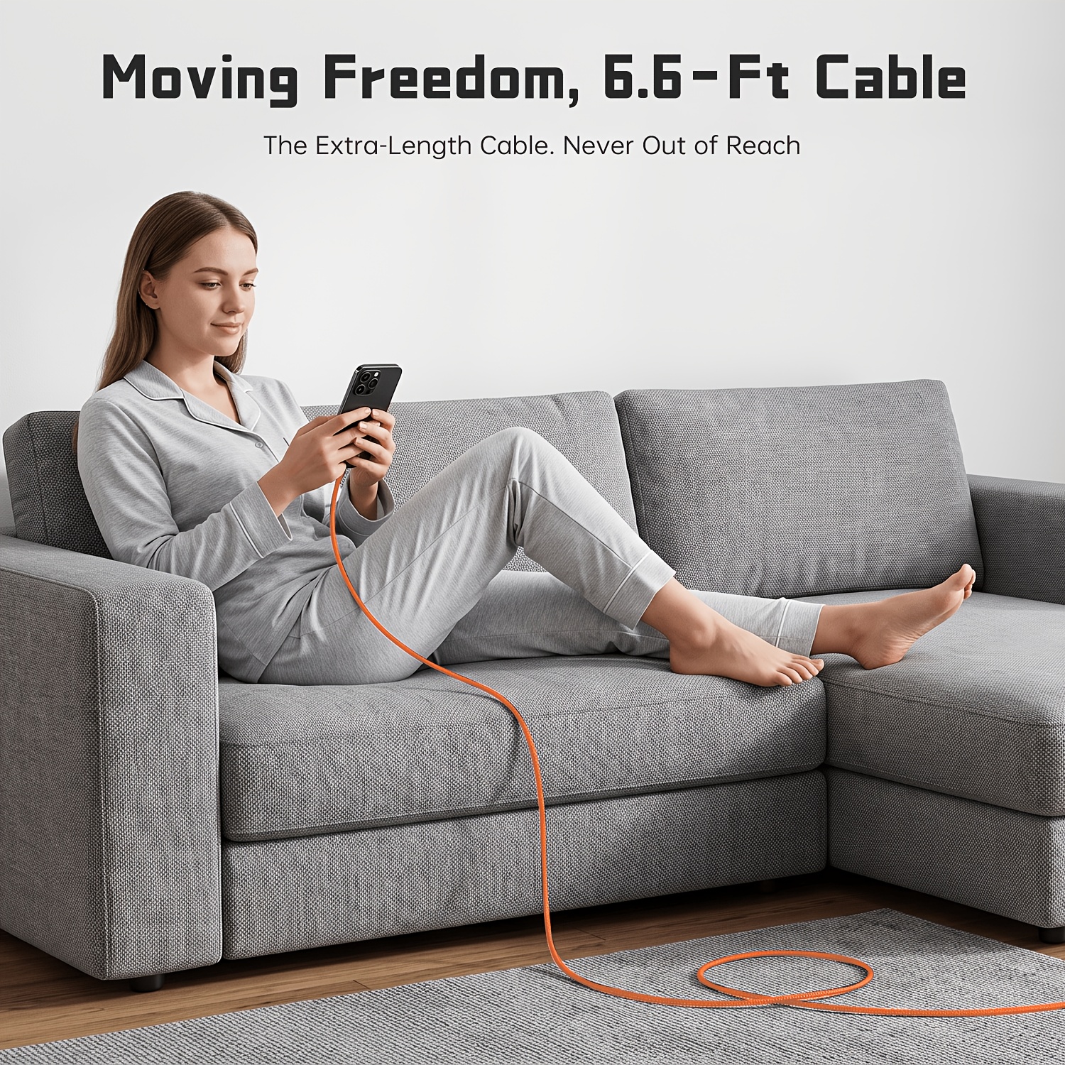 2-Pack USB A to USB C Fast Charging Cable with Foldable Stand